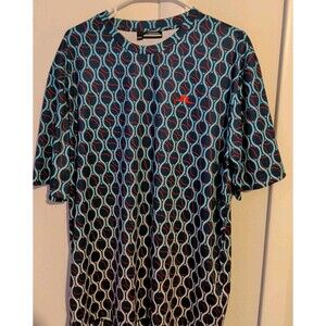 J. LINDEBERG ADE SHIRT MEN'S ADE PRINT  TENNIS RACKET FADE ESTATE Size XL